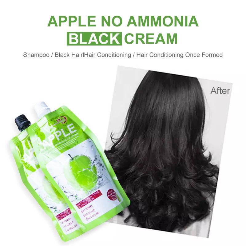 Crème naturelle pour document Apple Hair, 500ml * 2/paquet, sans ammoniac, couverture pour cheveux g