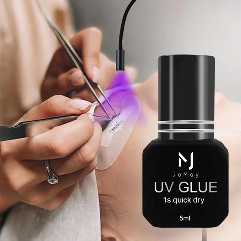 Chaîne MAY-Ensemble de Colle UV pour Extension de Cils, Lampe UV Adhésive 1S, vaccage Rapide, Longue