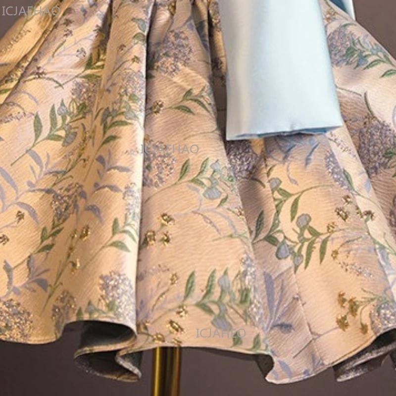 Robe de princesse pour fille, style chinois, satinée, à fleurs, pour le premier anniversaire, tenue 