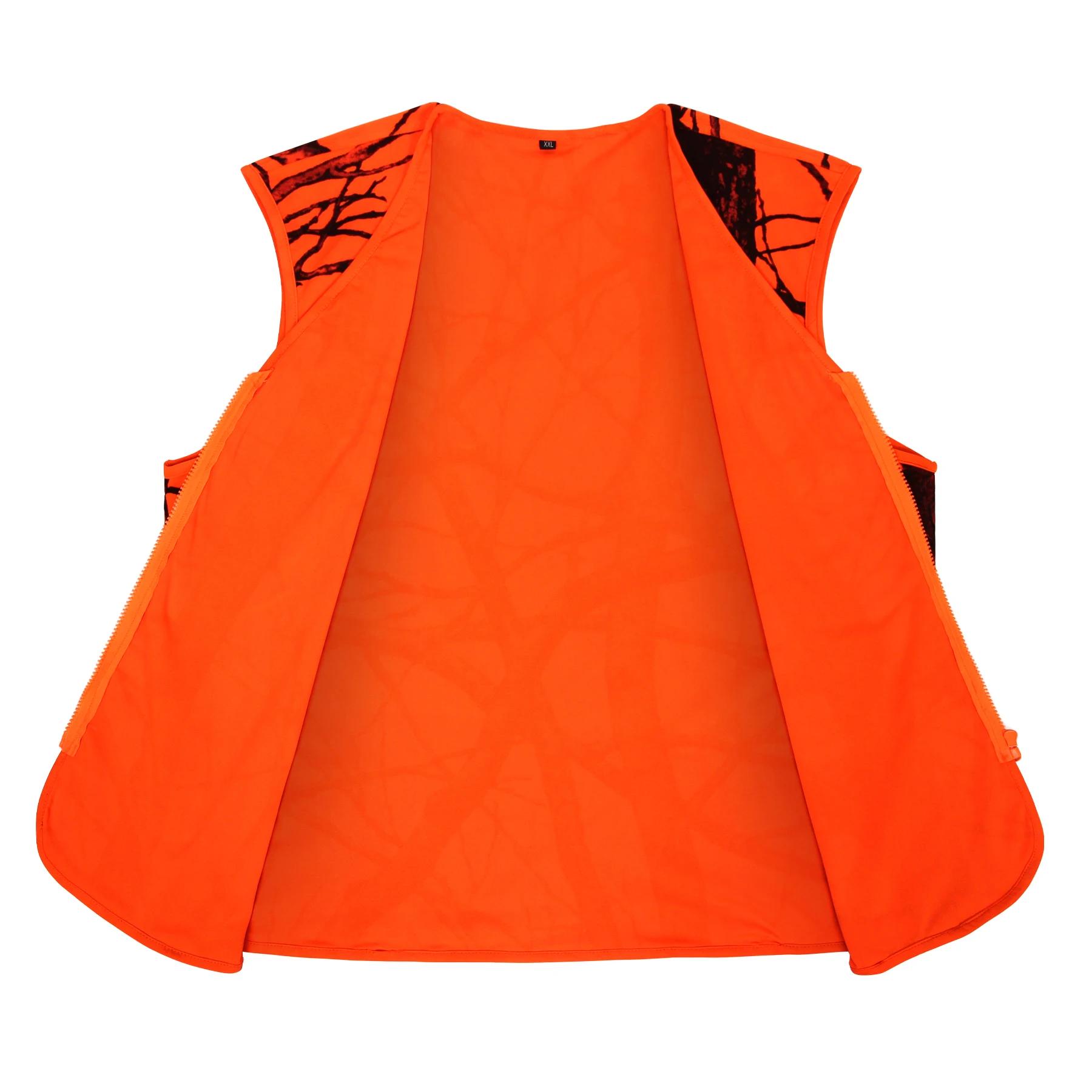 Gilet de chasse Orange à séchage rapide pour hommes, grande taille, pour adultes, voyage en plein ai