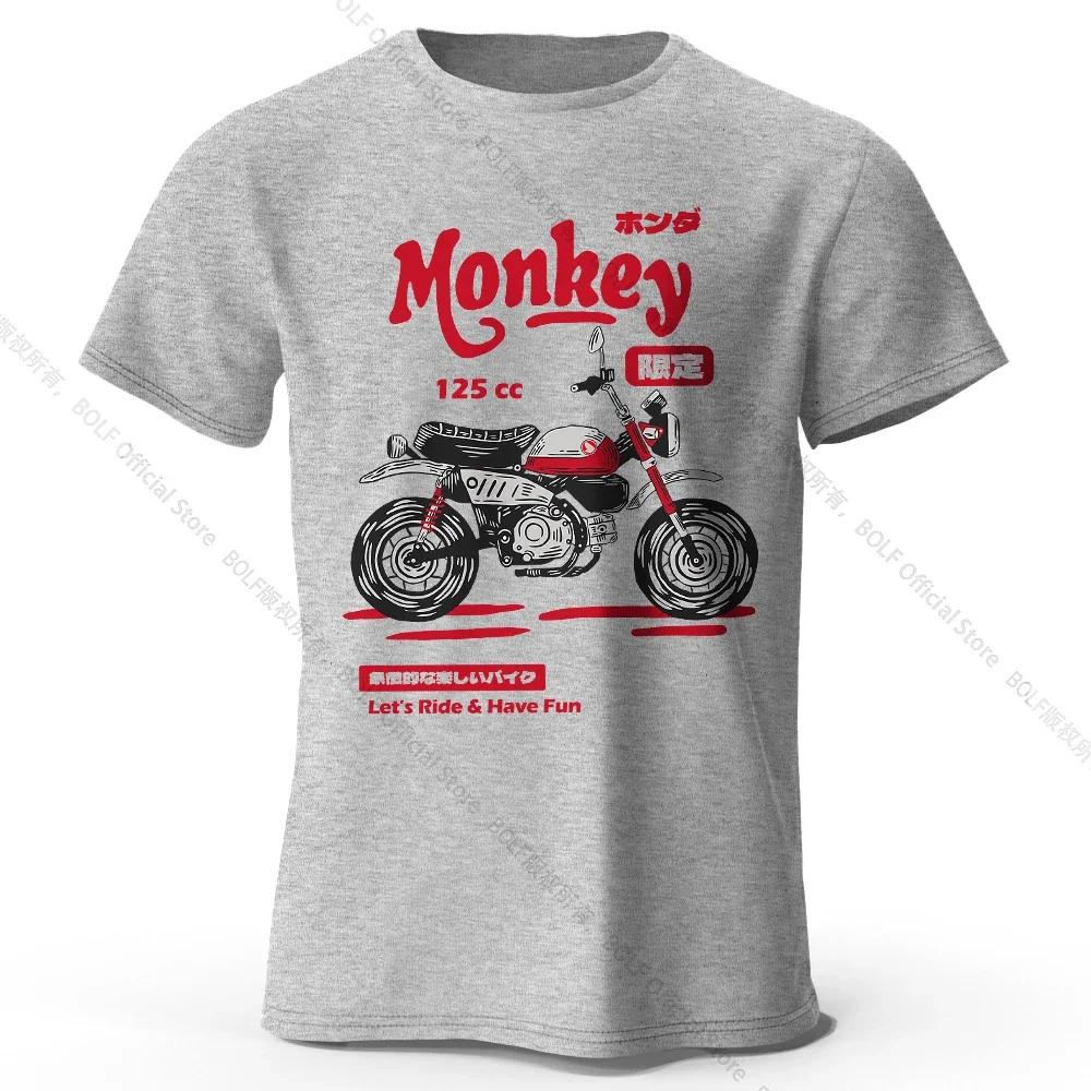 T-shirt vintage avec dessin de moto, 100% coton, motif de moto dessiné à la main, pour hommes et fem