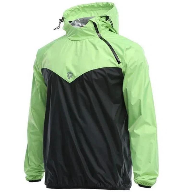Combinaison de sauna flexible homme grande taille 4XL - Veste imperméable à capuche pour perte de poids