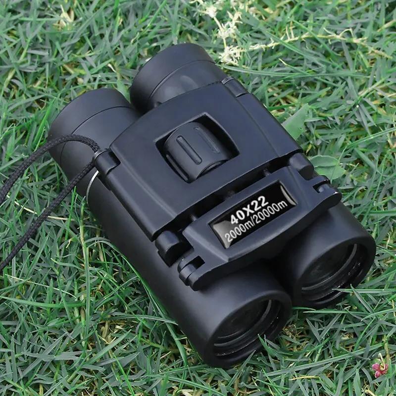 Jumelles puissantes 40x22 HD, Mini télescope pliant longue portée de 2000M, optique BAK4 FMC pour le