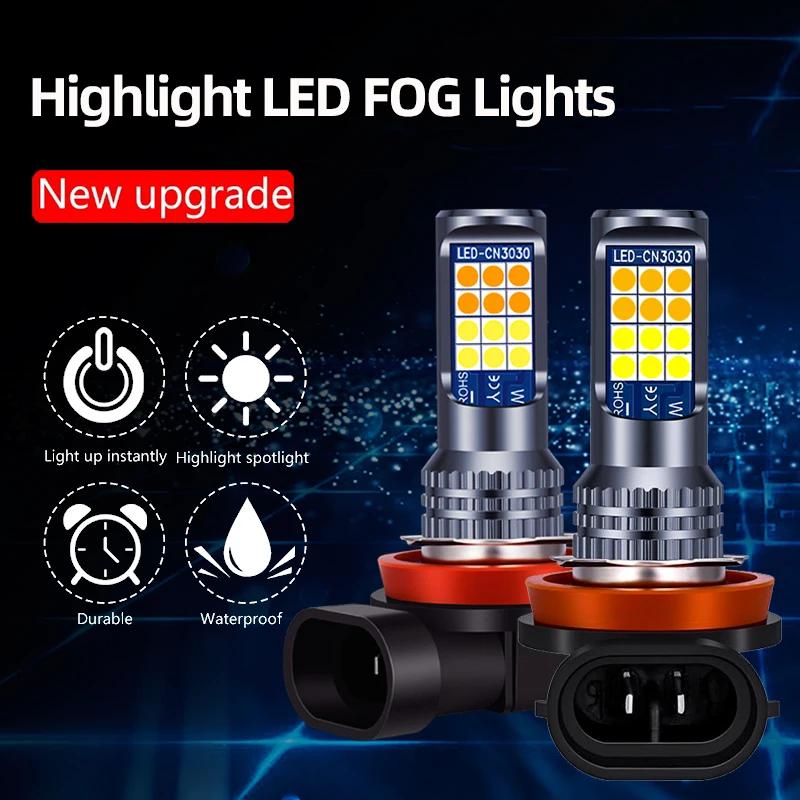 Double ampoule LED H1 H3, 2 pièces, lumières antibrouillard de voiture, 12V 24V 6000K, lumière blanc