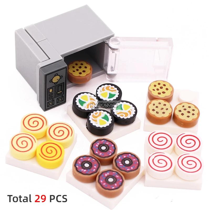 Marumine – Mini blocs de construction alimentaires, accessoires de cuisine, Hamburger, Pizza, frites