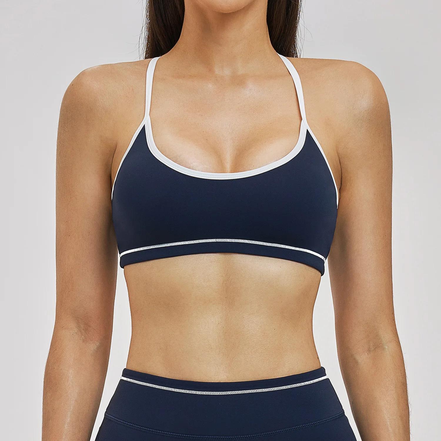 Soutien-gorge de sport pour femme, haut d'entraînement, sous-vêtement de gym, soutien-gorge de cours