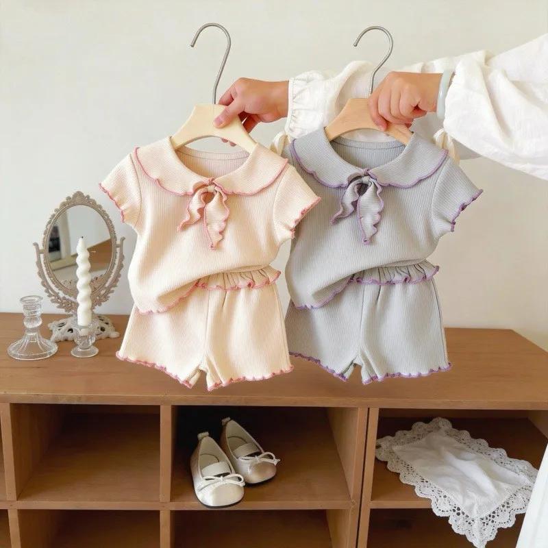 Ensemble de vêtements pour bébé fille TZ2812, confortable et tendance, deux pièces avec t-shirt et p