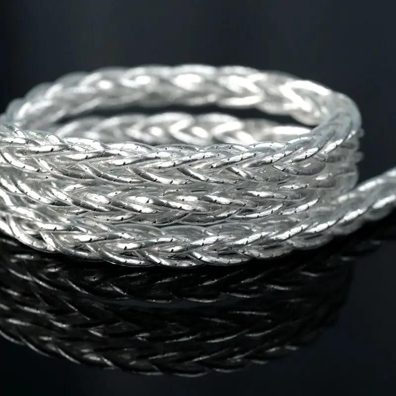 XINHS-Câble de mise à niveau pour écouteurs, plaqué argent, palladium, haute pureté, 8 brins, S06