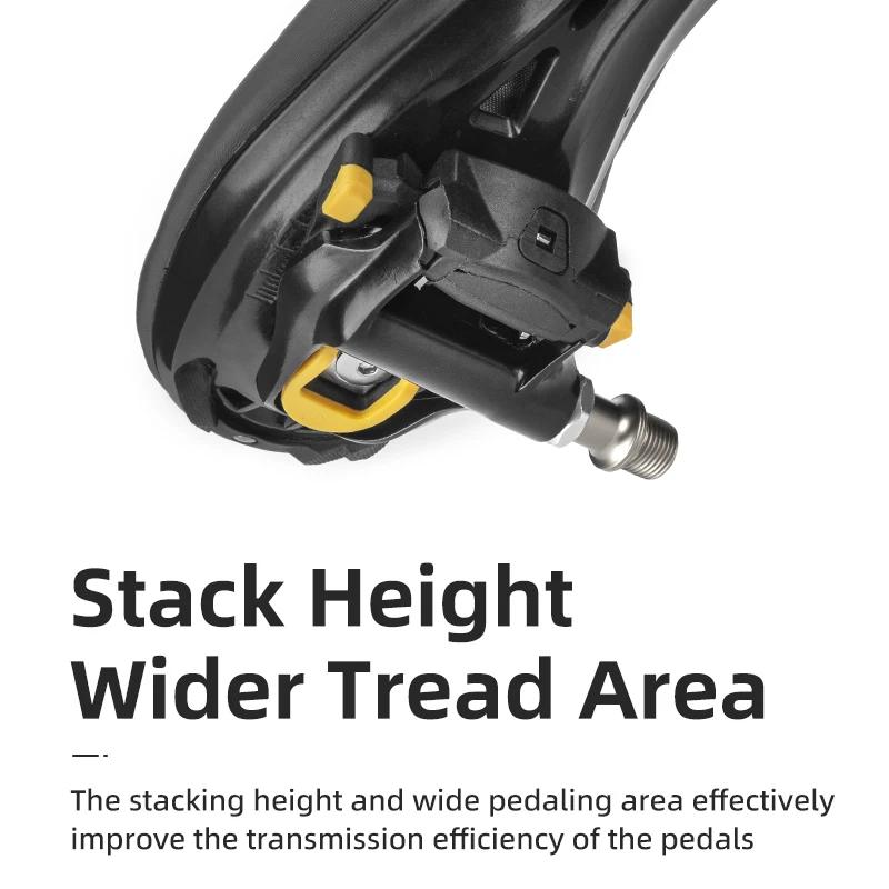 ROCKBROS pédale de vélo SPD-SL vélo de route vélo pédales autobloquantes ultralégères en alliage d'a