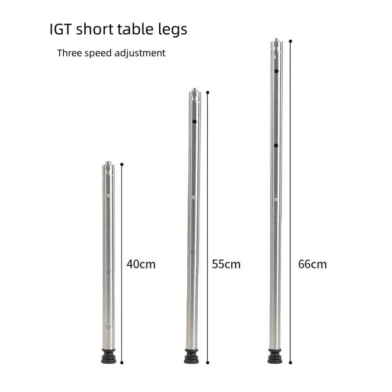 Table de Camping IGT, combinaison gratuite, accessoires IGT en acier inoxydable, Table pliante Porta