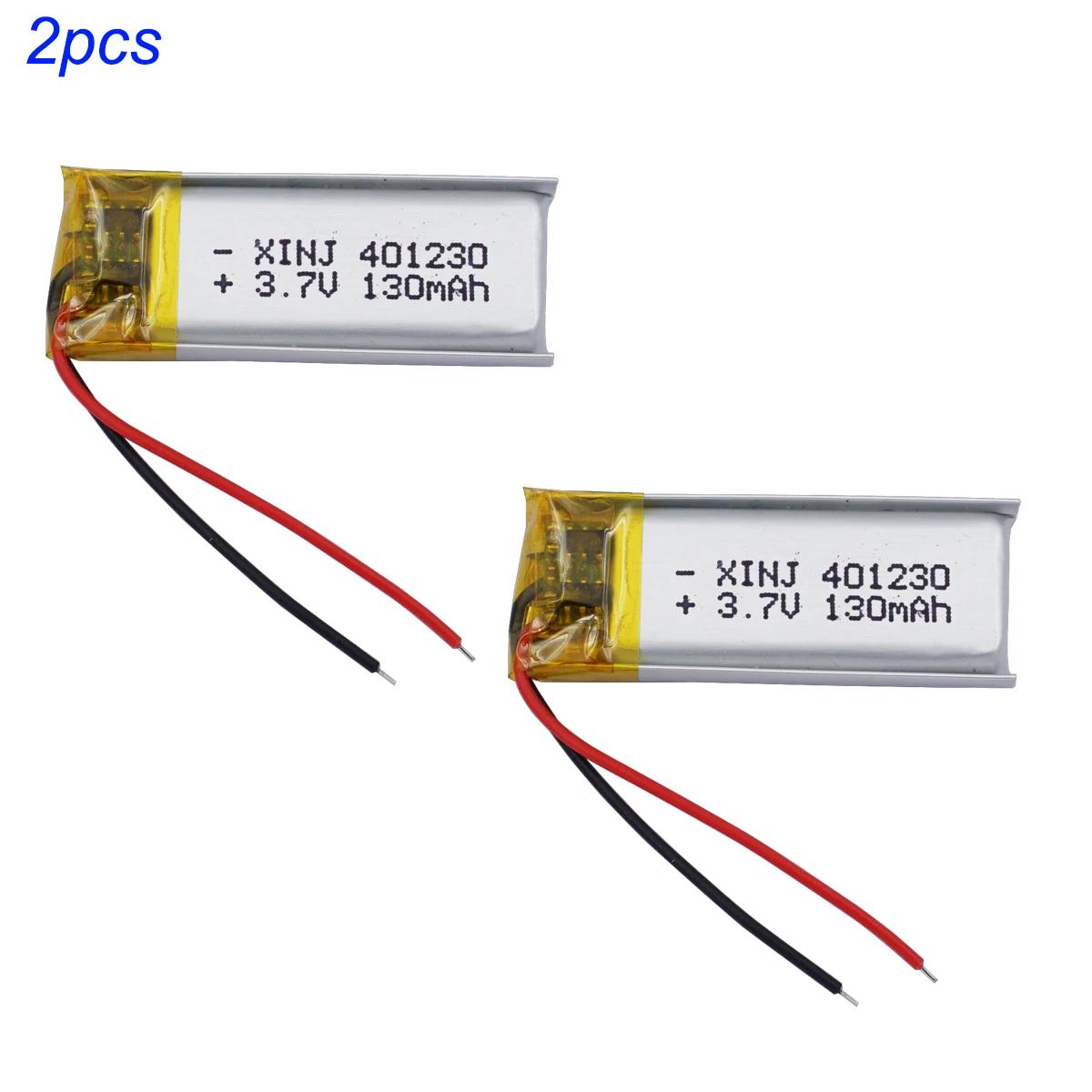 Batterie articulation po polymère aste, 3.7V, 130 mAh, 401230 pour casque Satnave, haut-parleur Blue
