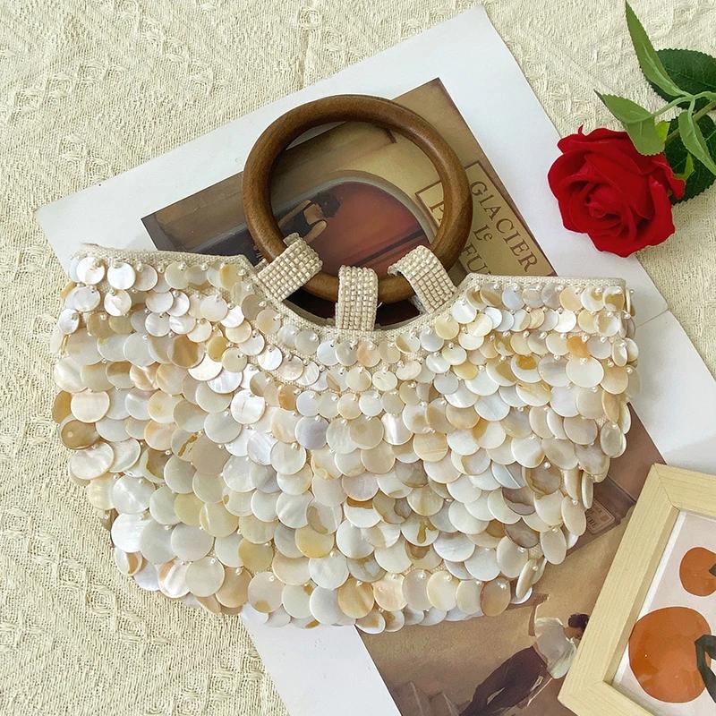 Nouveau style chinois tendance de la mode double cercle couleur unie coquille sac artistique sac à m