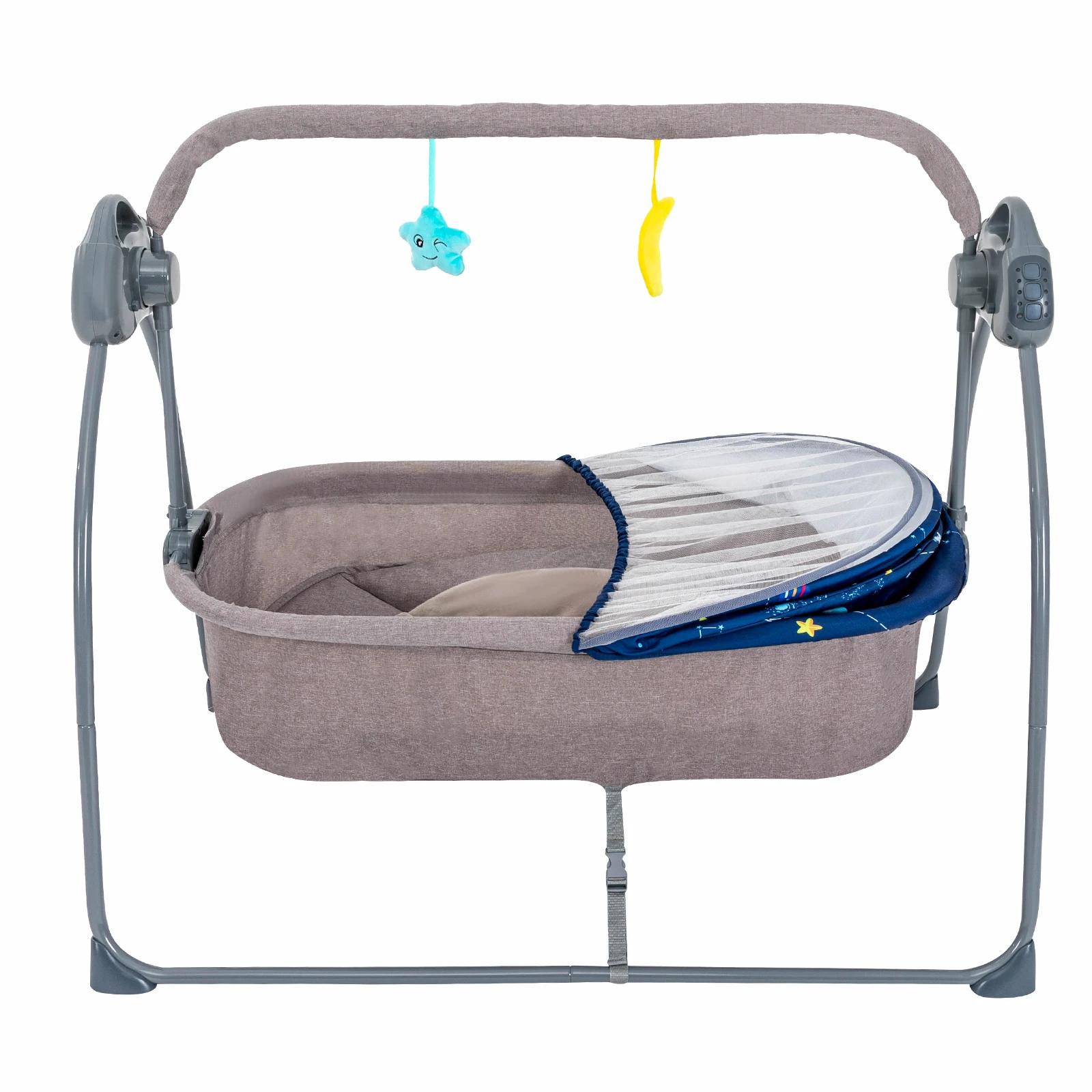 Berceau balançoire pour bébé, support électrique à 5 vitesses, chaise à bascule automatique avec tél