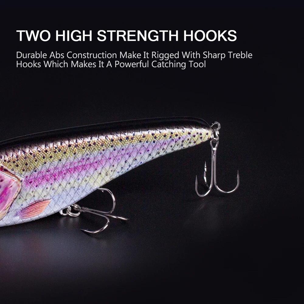 Leurre de pêche Hanlin Glide Jerkbait 75/90/120/150 mm – Leurre dur populaire pour brochet, crankbai