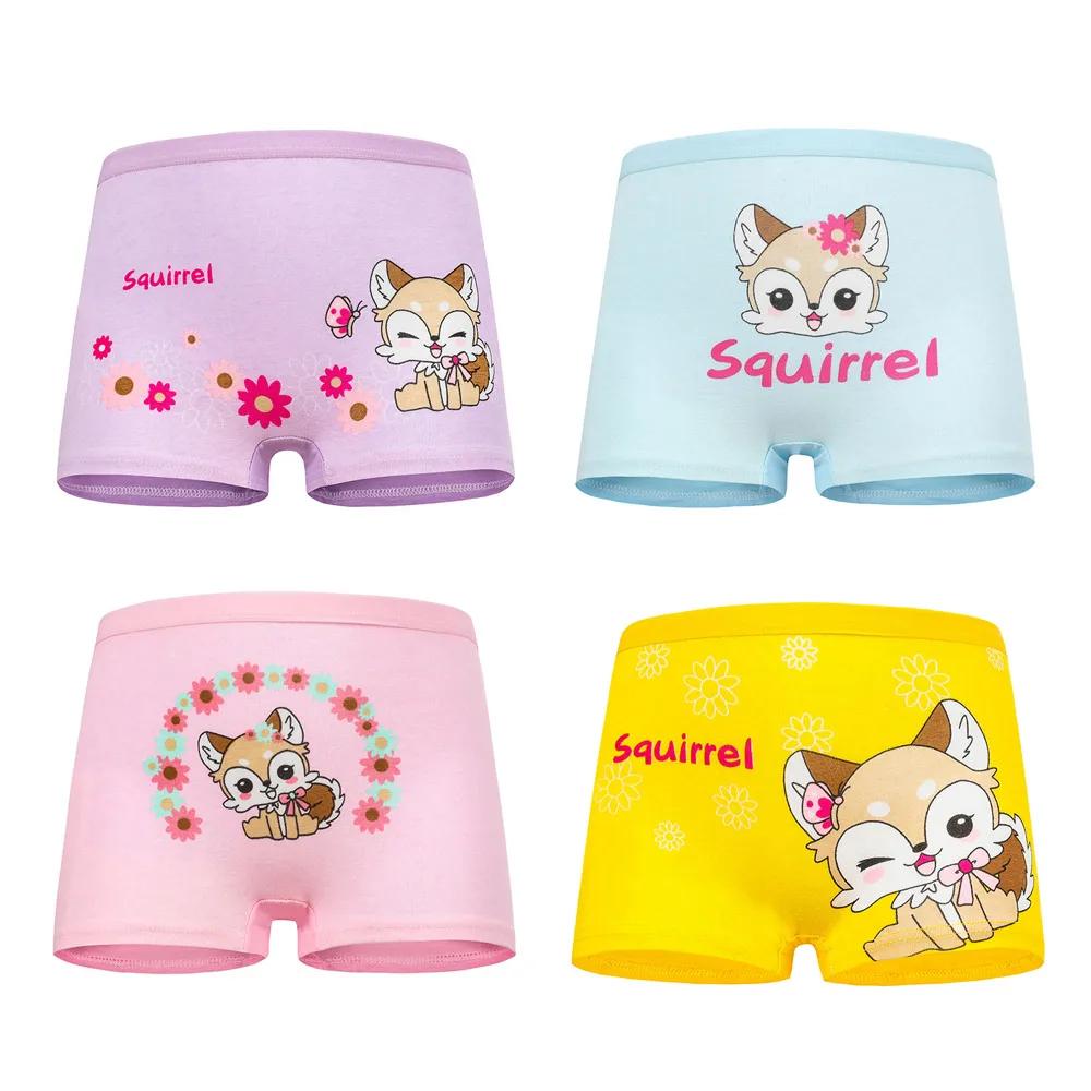 4 pièces/lot conception enfants filles culottes coton doux joli dessin animé licorne enfant sous-vêt