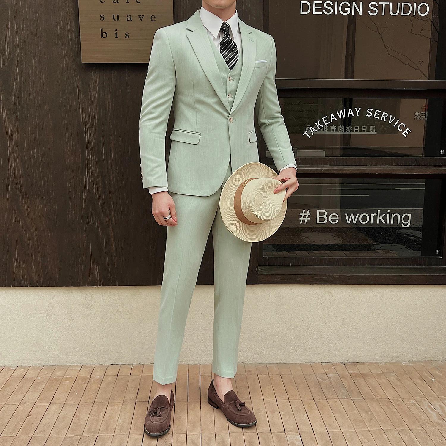 Ensemble de costume décontracté de haute qualité, à la mode et élégant en trois couleurs, un ensembl