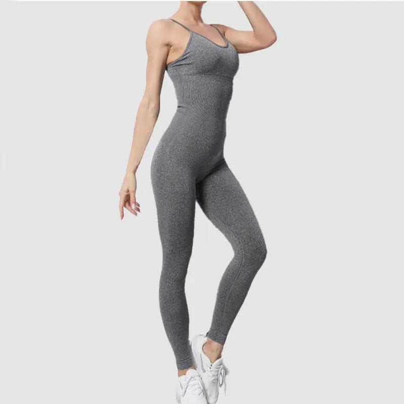 Ensemble survêtement yoga femme sans coutures - Combinaison fitness confortable et élégante