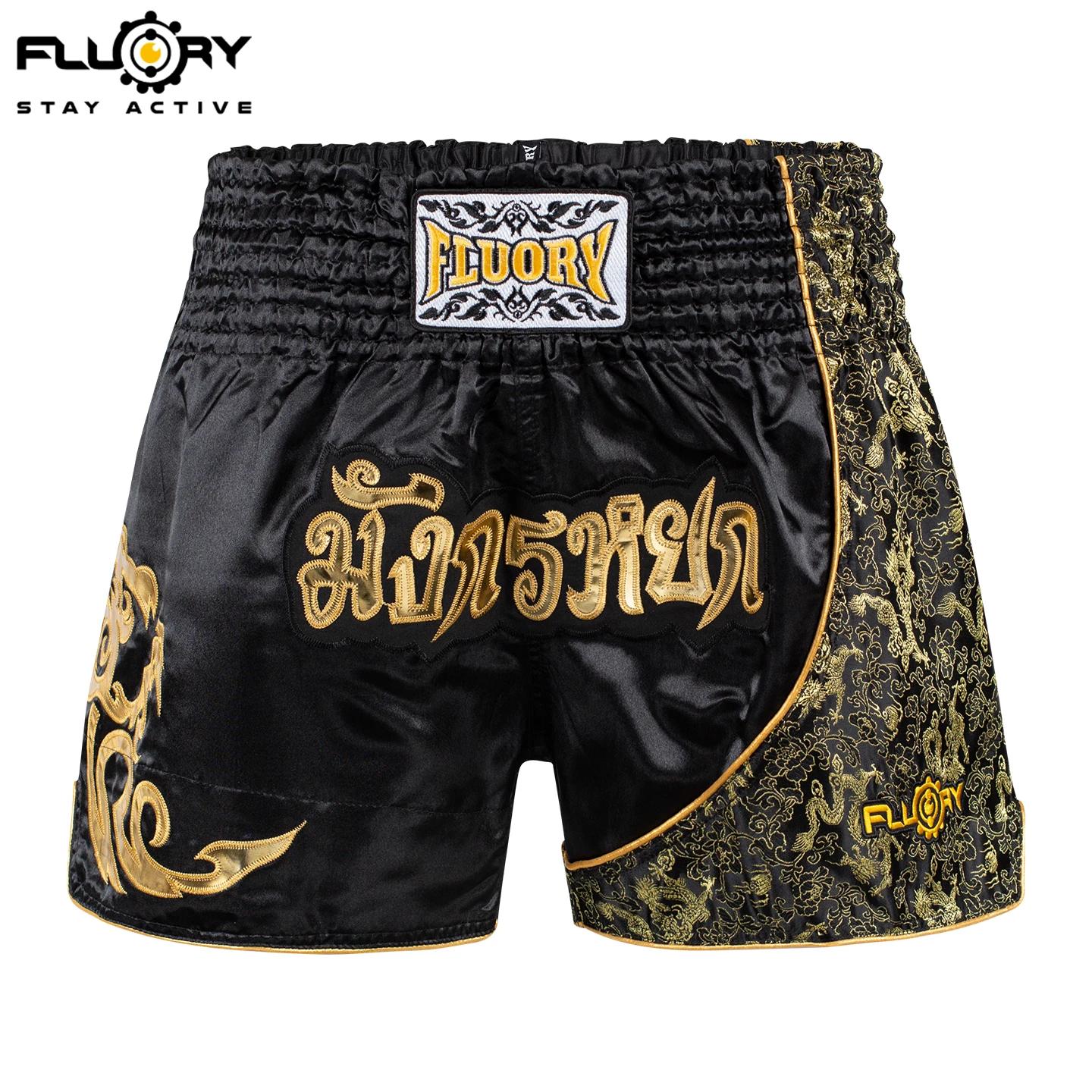 Short de combat imprimé fluoré, short de boxe, patchs brodés, short Muay Thai