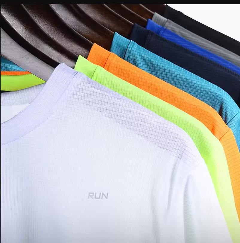 Été hommes séchage rapide course musculation chemises Sport Gym t-shirt hommes à manches courtes Fit