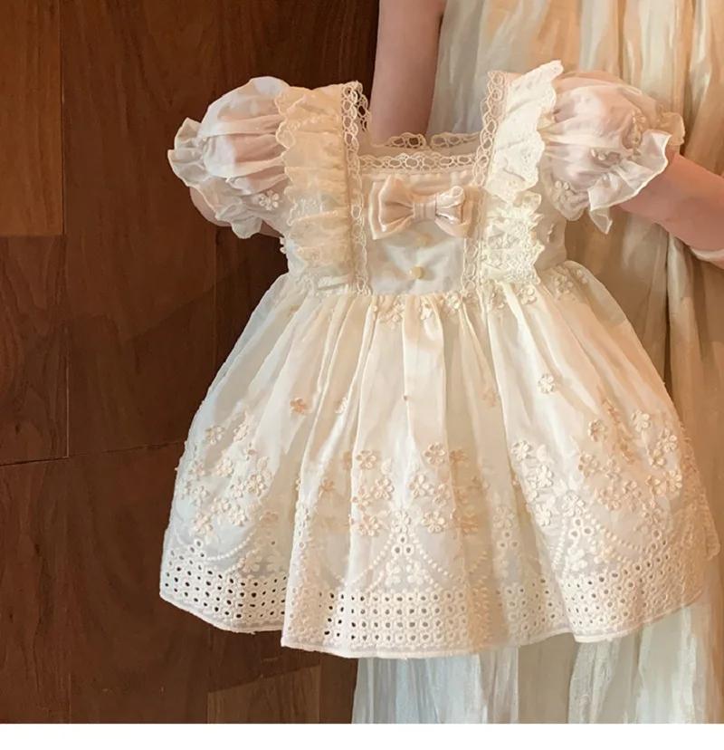 Robe de princesse Lolita française pour filles, nouveau style d'été, robe pour enfant d'un an, robe 