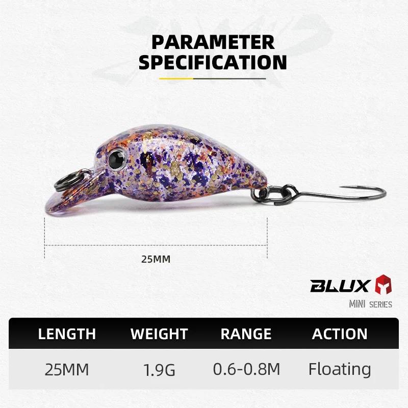 BLUX JUMP 1.9g 25mm Mini manivelle Wobbler truite leurre de pêche eau douce vairon manivelle artific