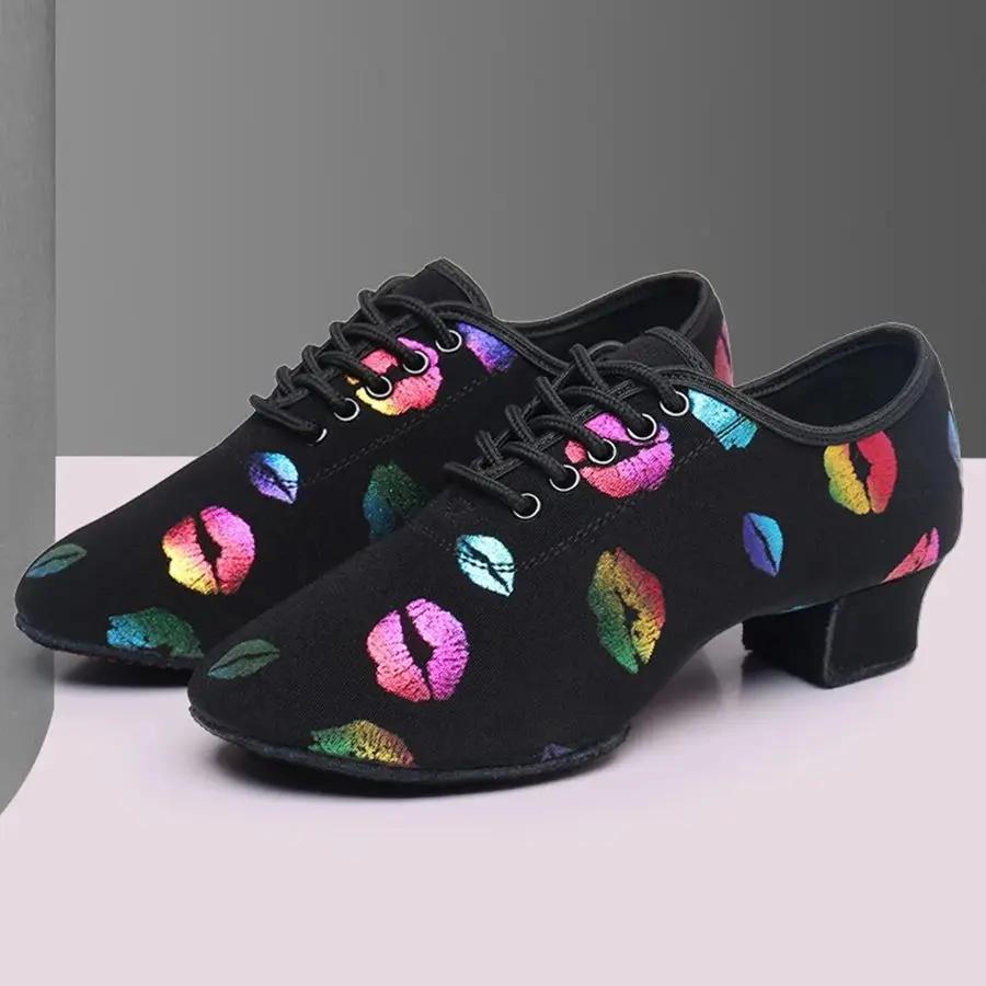 Chaussures de danse pour femmes, chaussures de danse Jazz pour salle de bal, Salsa latine, talons ha