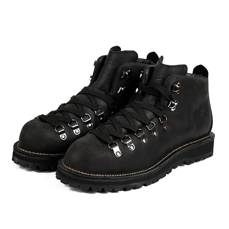 Chaussures de randonnée homme cuir vache Goodyear - Bottes marche trekking baskets plein air cheville