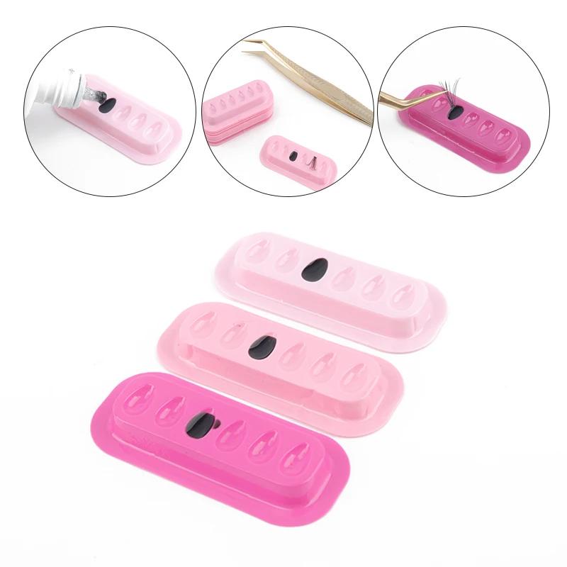 Porte-fleurs jetable en Pvc, 100 pièces, autocollant, support de colle pour cils, palette adhésive p