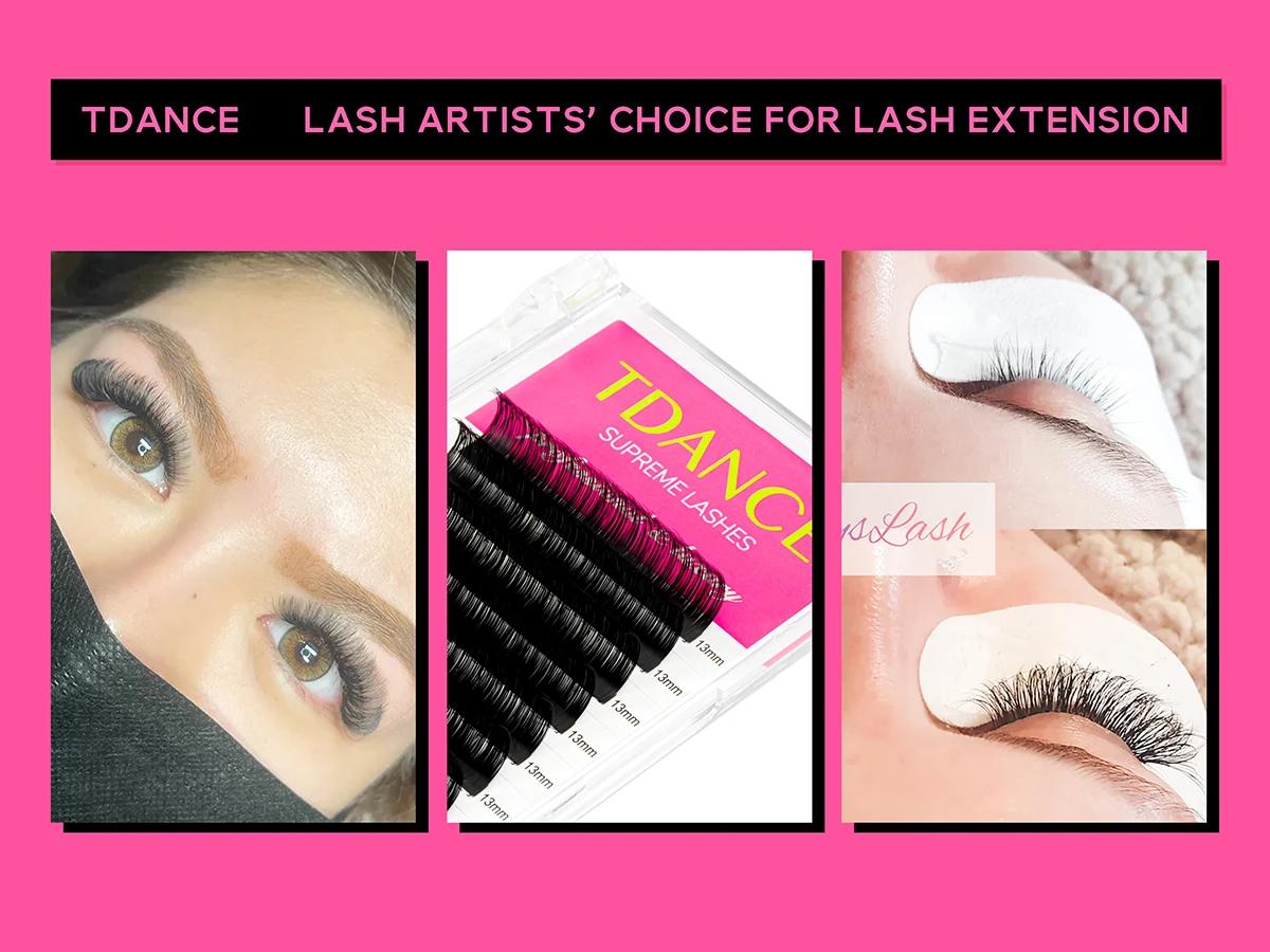 TDANCE Faux vison cils individuels maquiagem cilios pour professionnels extension de cils de vison d