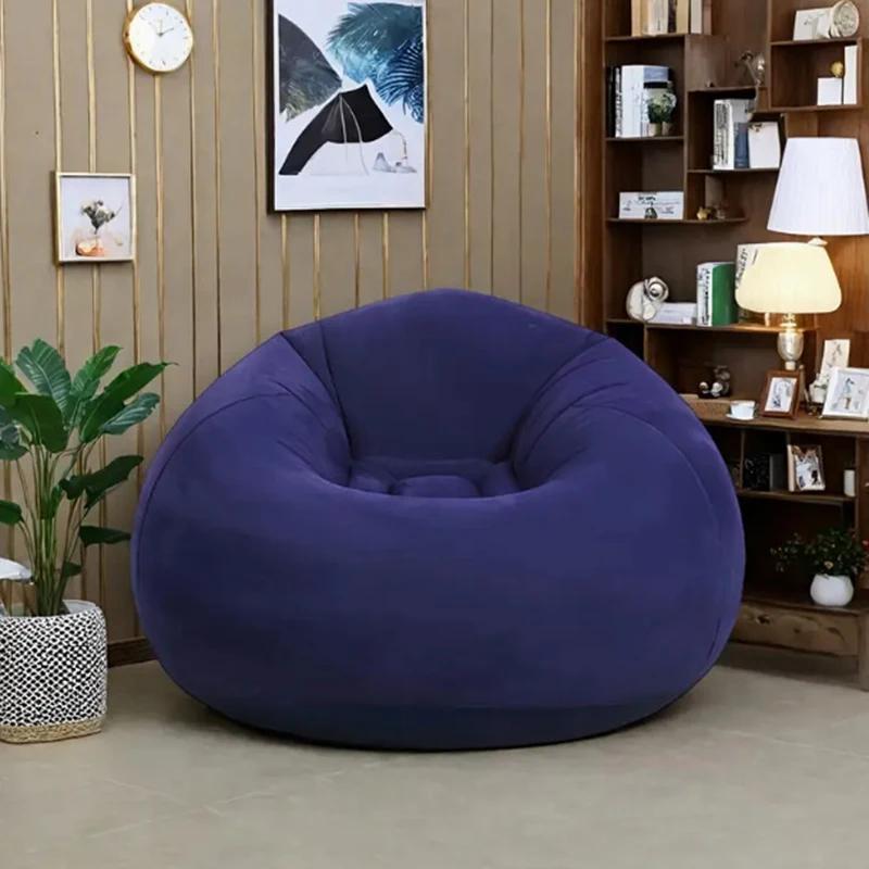 Chaises gonflables en forme de pouf, portables, 9 couleurs, canapé paresseux pour salon, Camping en 