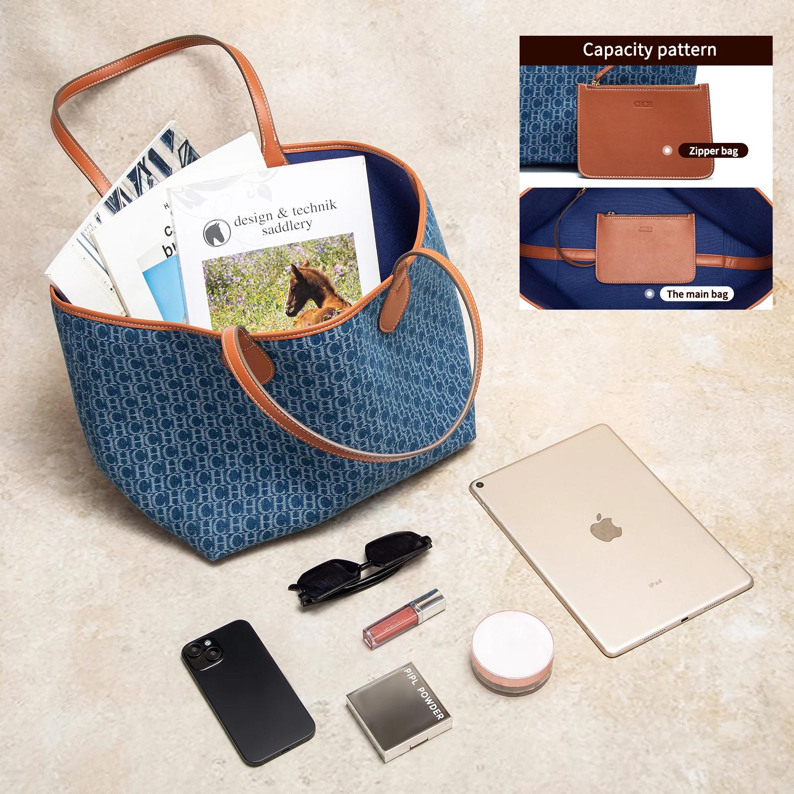 Sac fourre-tout classique de grande capacité pour femmes, sac à main de bureau à bandoulière unique,