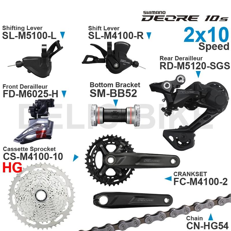 SHIMANO DEORE – ensemble de vitesses 2x10 rapports, dérailleur avant/arrière, pédalier, chaîne et su