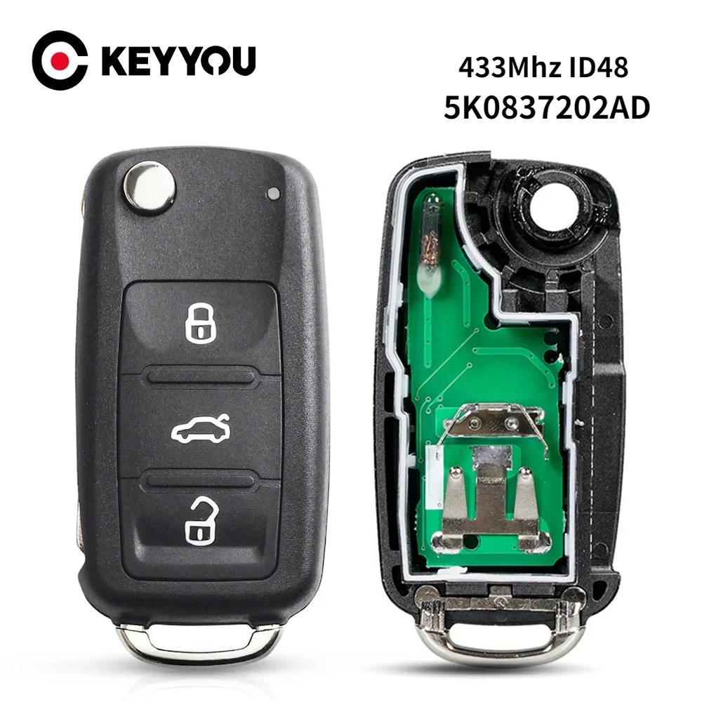 KEYYOU pour VW 5K0837202AD Beetle/Caddy/Eos/Golf/Jetta/Polo/Scirocco/Tiguan/Touran/UP 5K0 837 202 AD