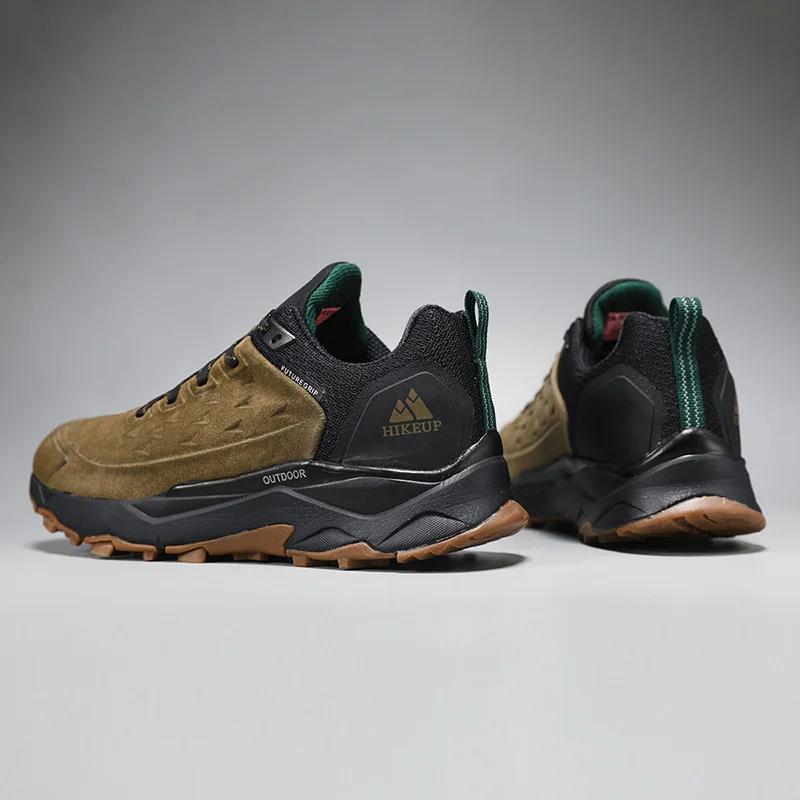 HIKEUP chaussures de randonnée pour hommes Sports de plein air Camping chasse marche chaussure daim 