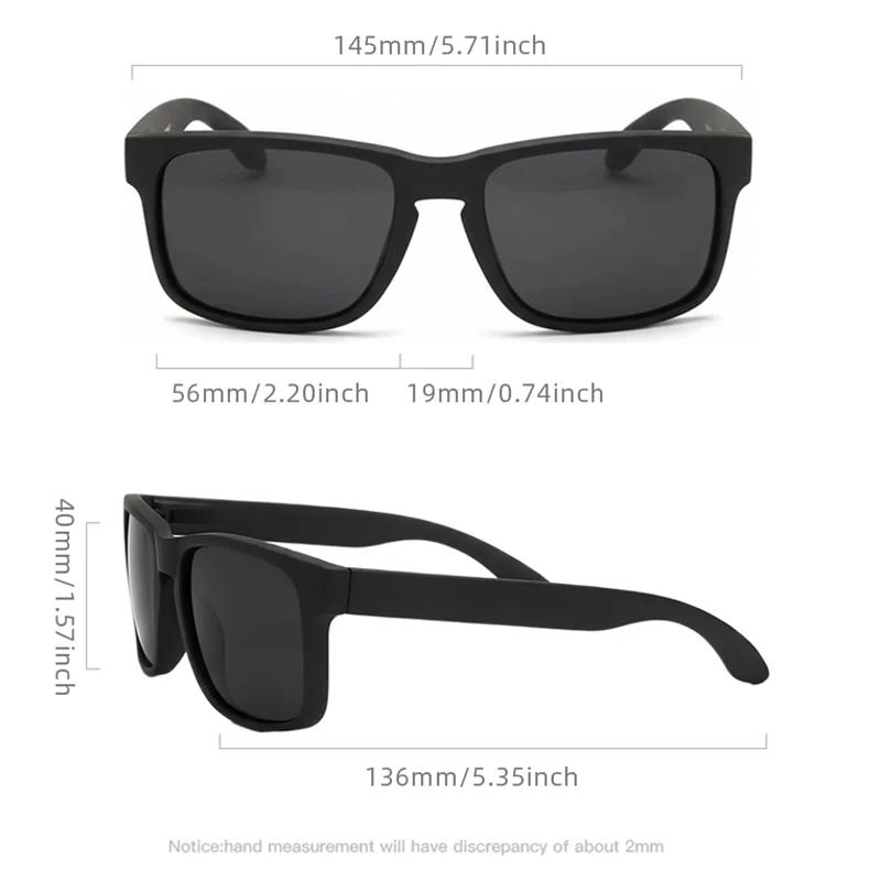 Lunettes de soleil polarisées carrées classiques pour hommes et femmes, Vintage, en plastique, éléga