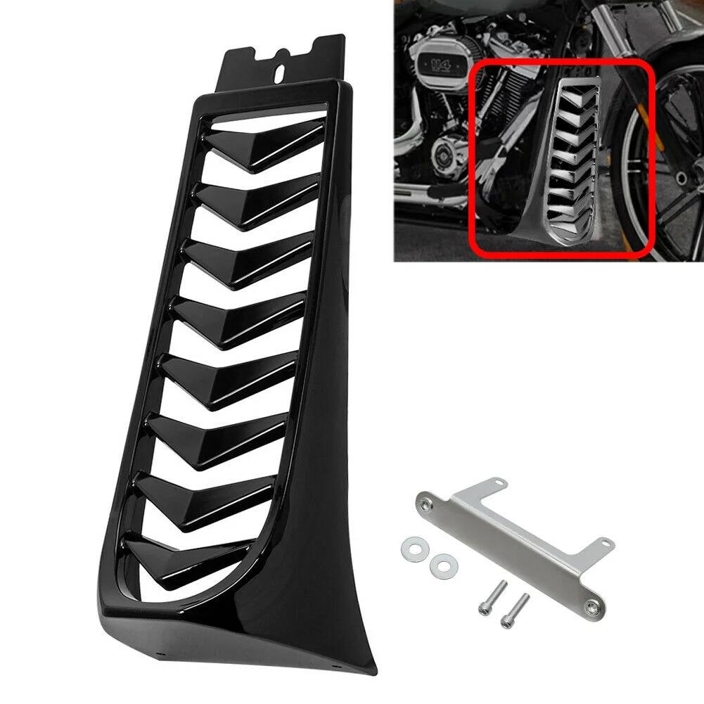 Becquet de menton avant noir brillant pour moto, couvercle de radiateur inférieur pour Harley Softai