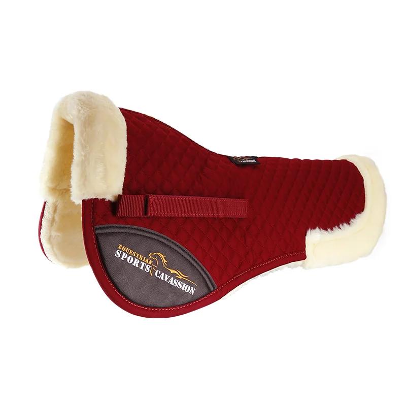 Demi-coussin doublé de correcteur de couleur noire, équitation sur le dos du cheval, équipement éque