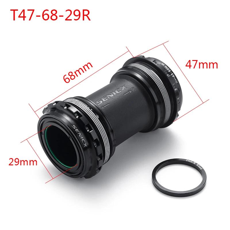 SENICX support de pédalier de vélo, pour essieu de manivelle DUB/24MM vtt/route, t47 68mm/t47 77mm/t