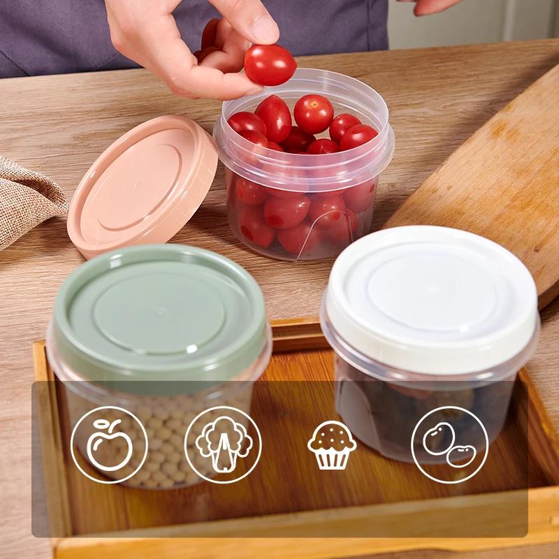 Boîte ronde de conservation des aliments frais de 500ml, 8 pièces, réfrigérateur de cuisine, contene
