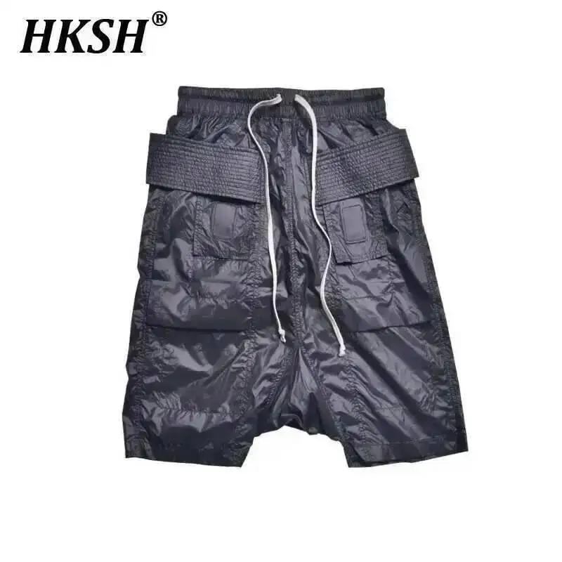 HKSH printemps été nouveau mince genou longueur pantalon jeunesse haute rue mode Shorts hommes Ins T