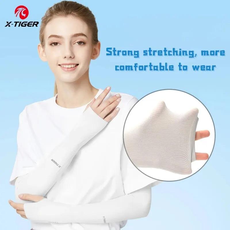 X-TIGER bras de cyclisme été tissu de glace manches de cyclisme Protection solaire unisexe respirant