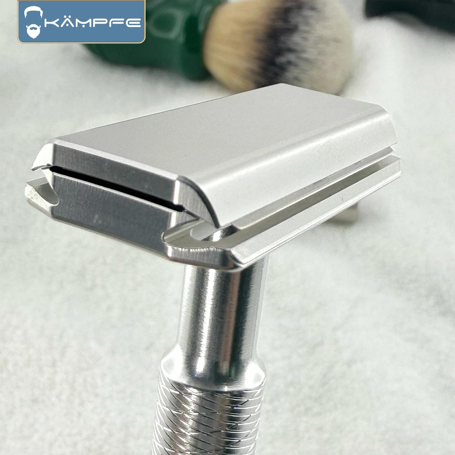 Rasoir de sécurité manuel Kampfe CNC avec 5 lames de rechange, outils de salon de coiffure, cadeaux 