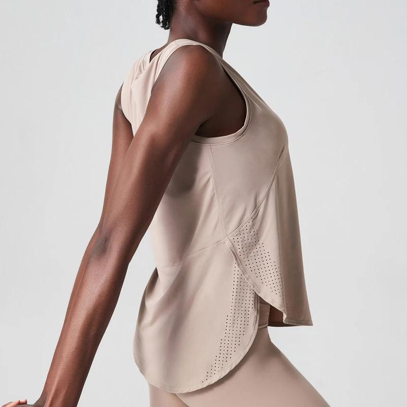 T-shirt yoga sans manches femme ample - Fitness course à pied débardeur été