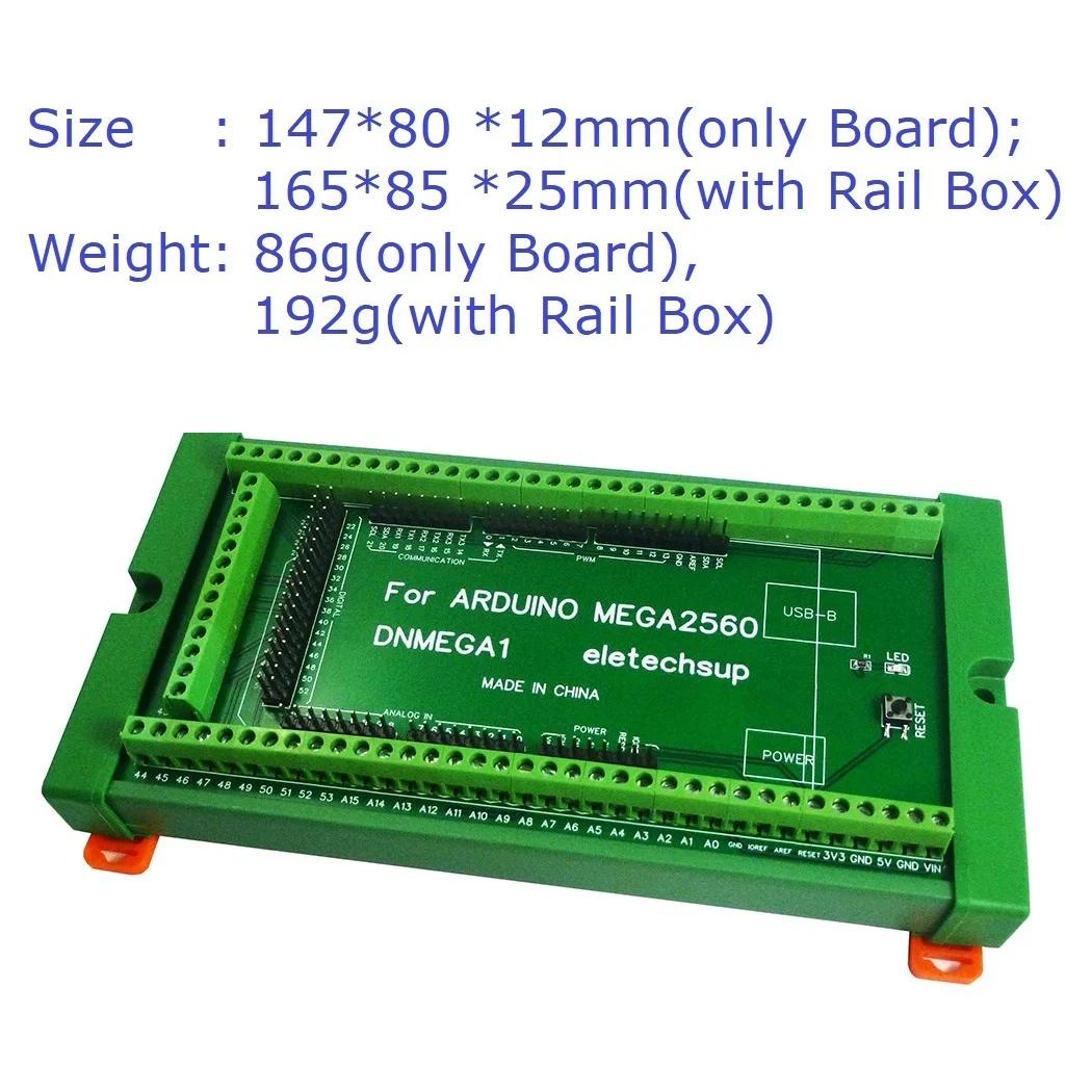 Pour Arduino MEGA2560 R3 Atmega2560 Dev Baord Module adaptateur de bornier à vis monté sur Rail DIN