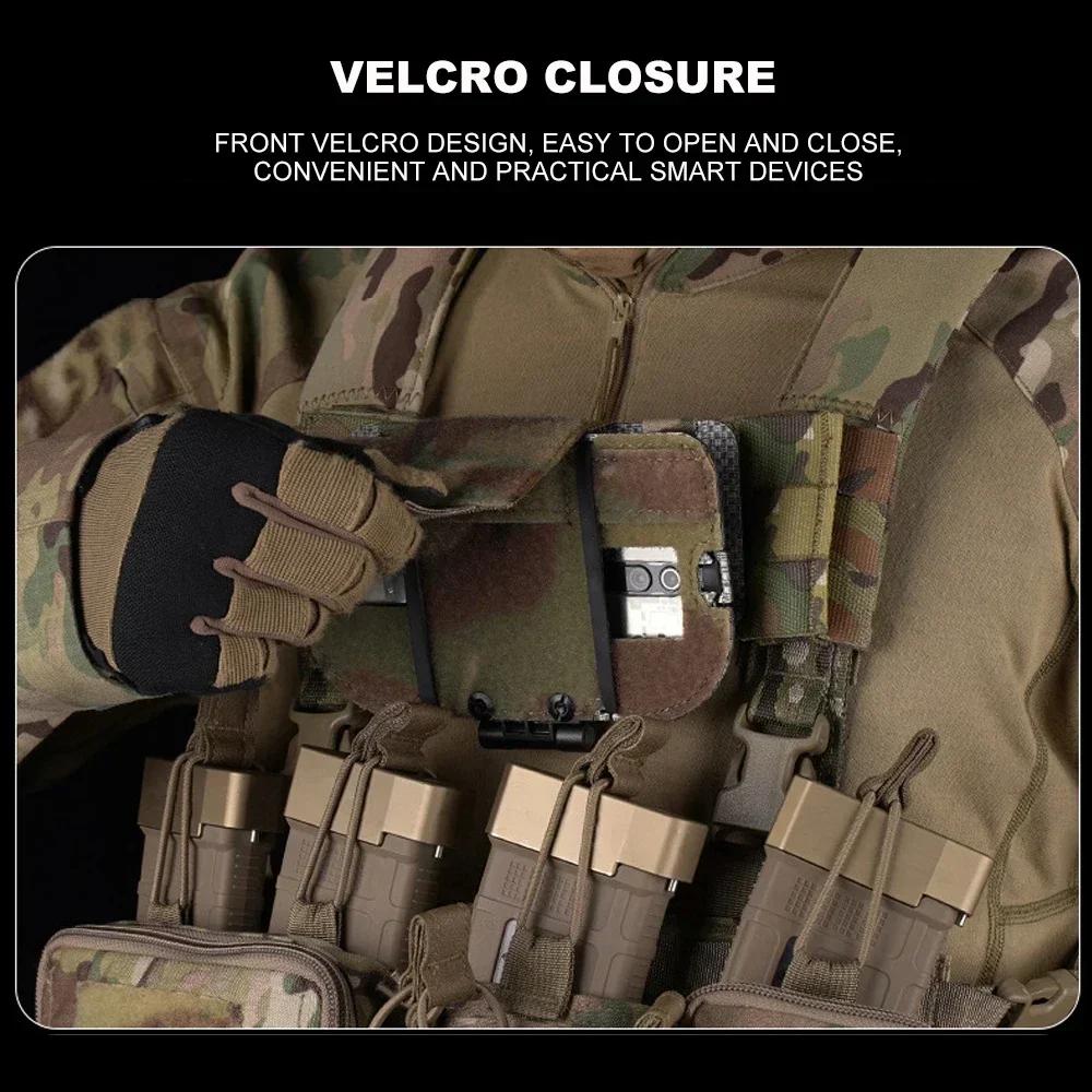 Gilet de chasse, planche de Navigation pour téléphone, pochette Molle, plate-forme de poitrine, supp