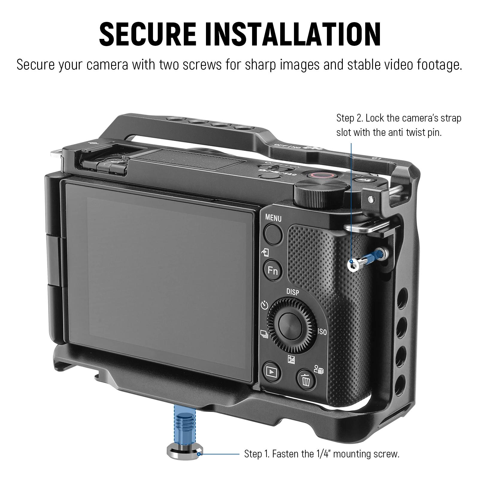NEEWER Cage de caméra pour Sony ZV-E10 plate-forme de Cage de prise de vue vidéo en aluminium avec p