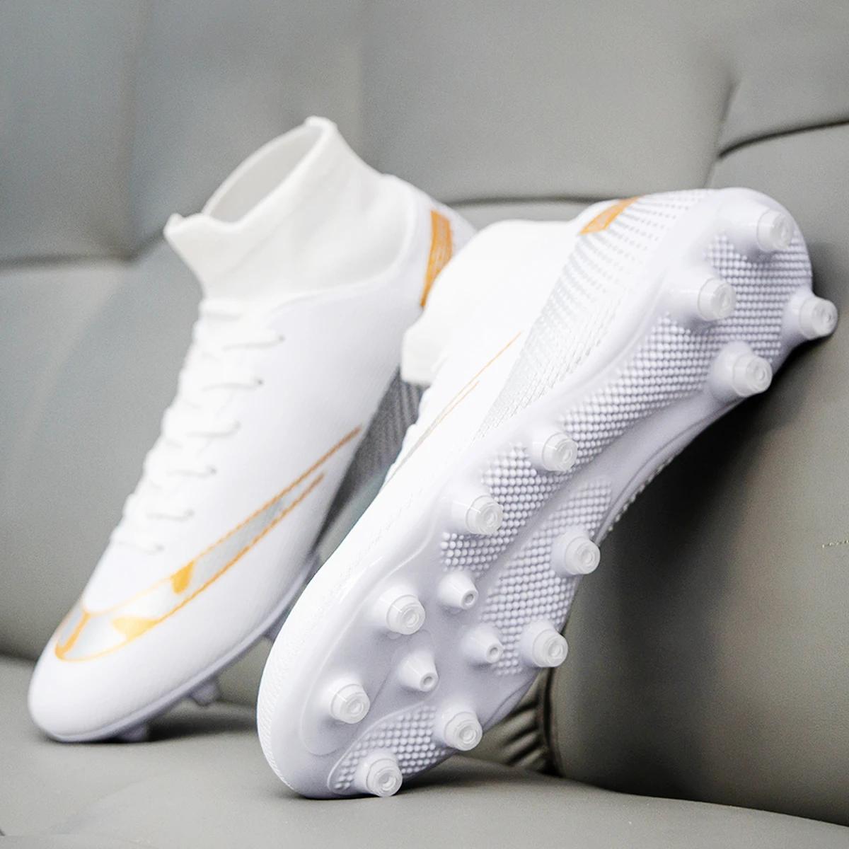 Chaussures de football montantes premium FG longues goujons et goujons courts TF, adaptées aux homme