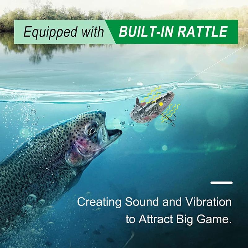 Leurres de pêche multi-articulés Swimbait manivelle appât lent coulant bionique appât artificiel eau