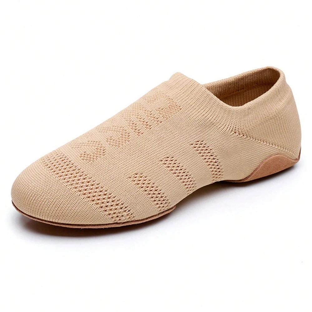 Chaussures danse ballet femme - Pantoufles fond plat souples pour yoga et entraînement intérieur