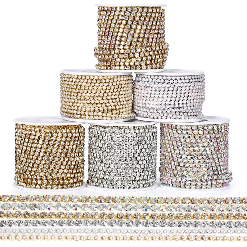 Strass de couture à paillettes JOCrystal, décorations de robes, accessoires de garnitures, 1 mètre, 